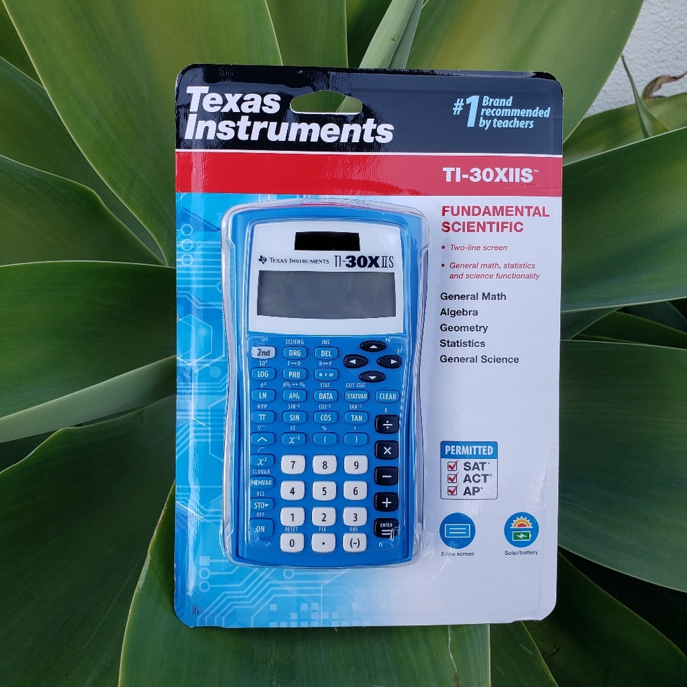 New Texas Instruments TI-30X IIS Scientific Calculator Blue solar batteries